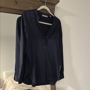 Vince Navy Women's Silk Top